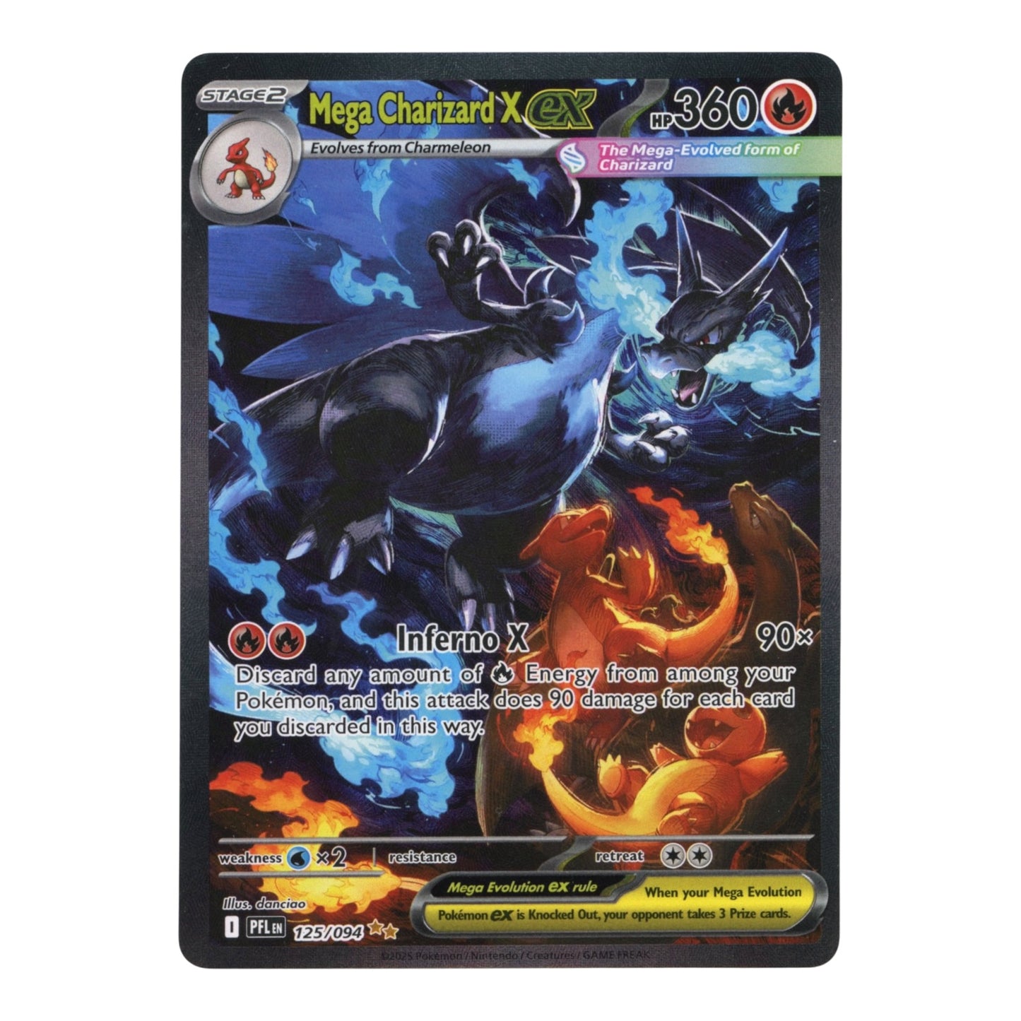 Mega Charizard ex 2025 Pokemon English Phantasmal Flames Special Illustration Rare #125