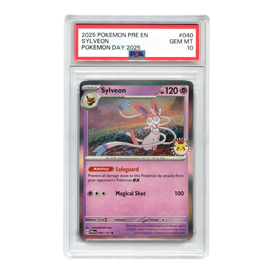 Sylveon 2025 Pokemon English Prismatic Evolutions Pokemon Day Promo #040 PSA 10