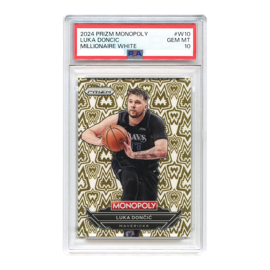 Luka Doncic 2024 Panini Prizm Monopoly Millionaire White #W10 PSA 10