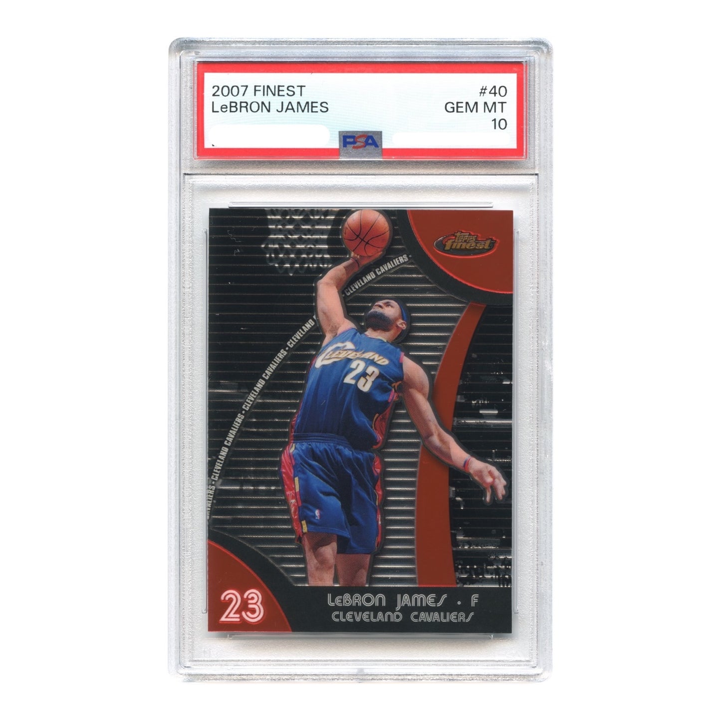 Lebron James 2007 Topps Finest #40 PSA 10