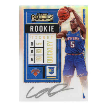 Immanuel Quickley 2020-21 Panini Contenders Optic Rookie Ticket Auto RC #114