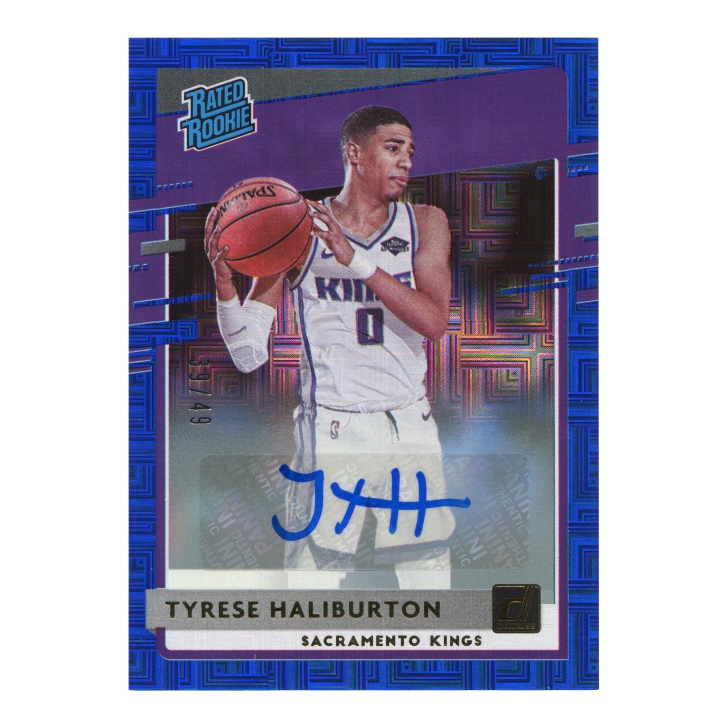 Tyrese Haliburton 2020-21 Panini Donruss Rated Rookie Auto RC 39/49 #231