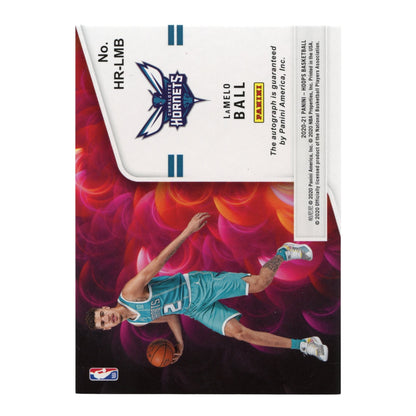 Lamelo Ball 2020-21 Panini NBA Hoops Hot Signature Auto Rookie RC #HR-MLB