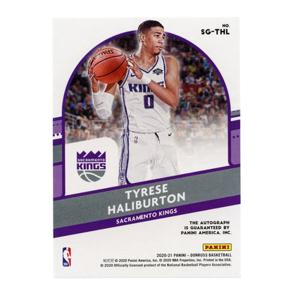 Tyrese Haliburton 2020-21 Panini Donruss Signature Series Auto Rookie RC #SG-THL
