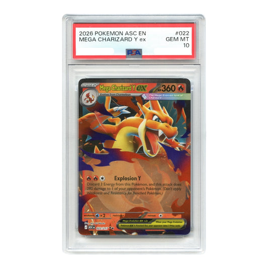 Mega Charizard Y ex 2026 Pokemon English ASC Ascended Heroes #022 PSA 10