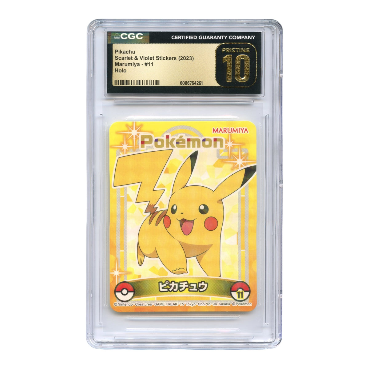 Set of 2 Pikachu/Gengar 2023 Pokemon Japanese Scarlet & Violet Stickers Nintendo Marumiya #11/13 Pristine 10