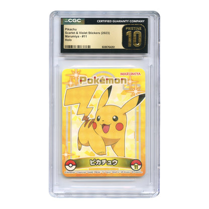 Set of 2 Pikachu/Gengar 2023 Pokemon Japanese Scarlet & Violet Stickers Nintendo Marumiya #11/13 Pristine 10