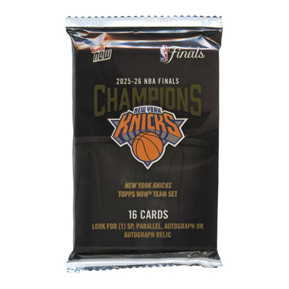 2026 Topps NOW New York Knicks NBA Champions Team Set Pack