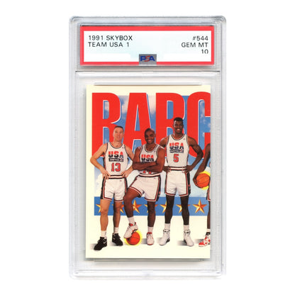 Team USA 1991 Set of 3 SkyBox Basketball #544-46 PSA 10
