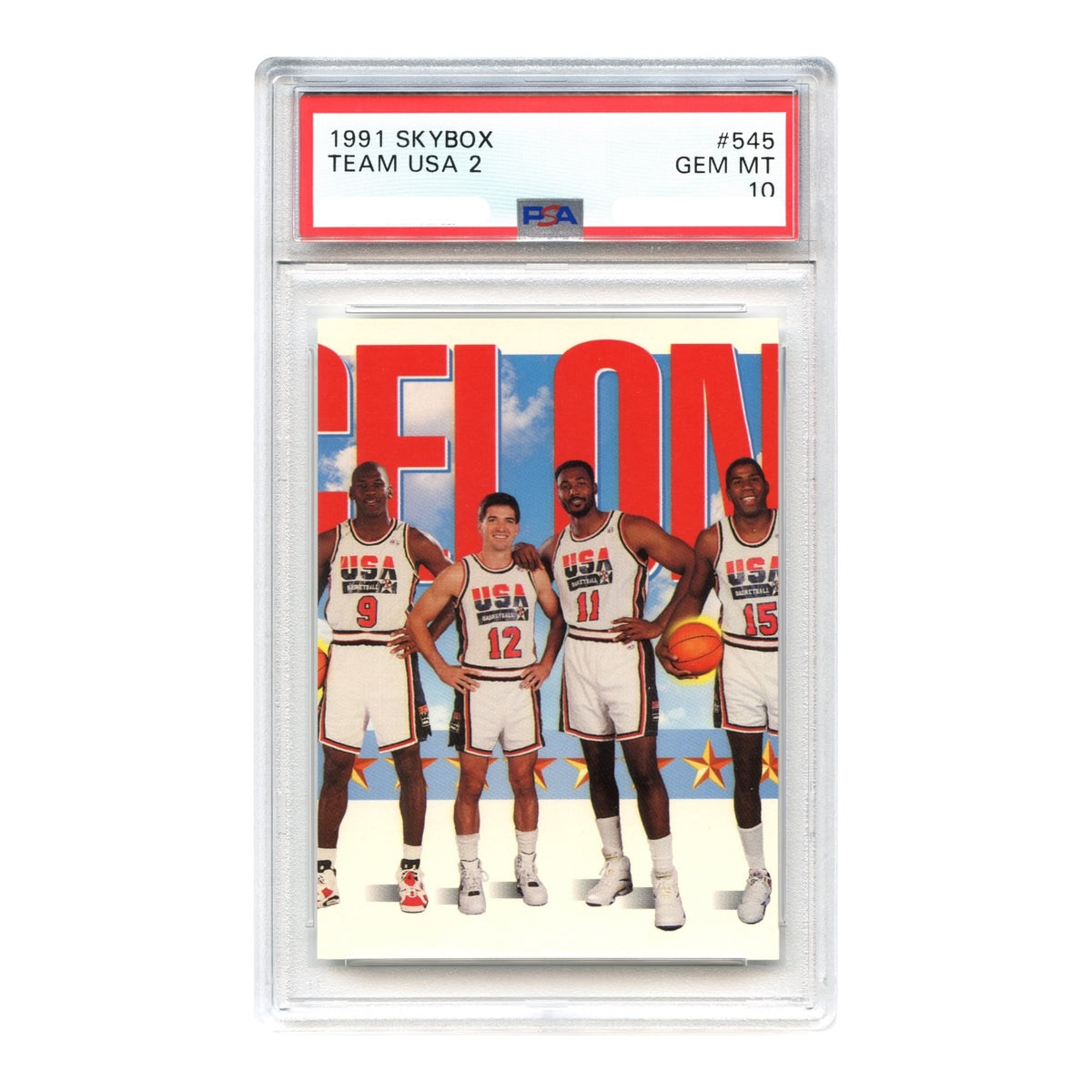Team USA 1991 Set of 3 SkyBox Basketball #544-46 PSA 10
