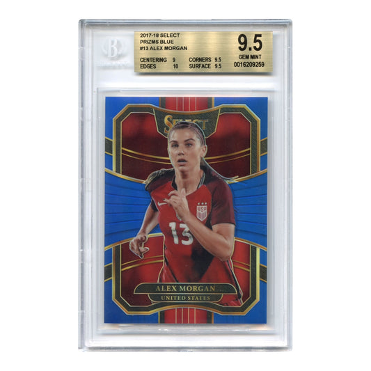 Alex Morgan 2017-18 Panini Select Blue 169/299 #13 BGS 9.5