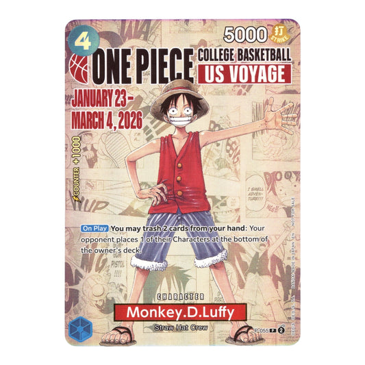 Monkey D.Luffy 2026 One Piece English College Basketball:US Voyage #P-055