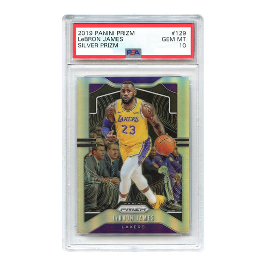 LeBron James 2019-20 Panini Prizm Silver Prizm #129 PSA 10