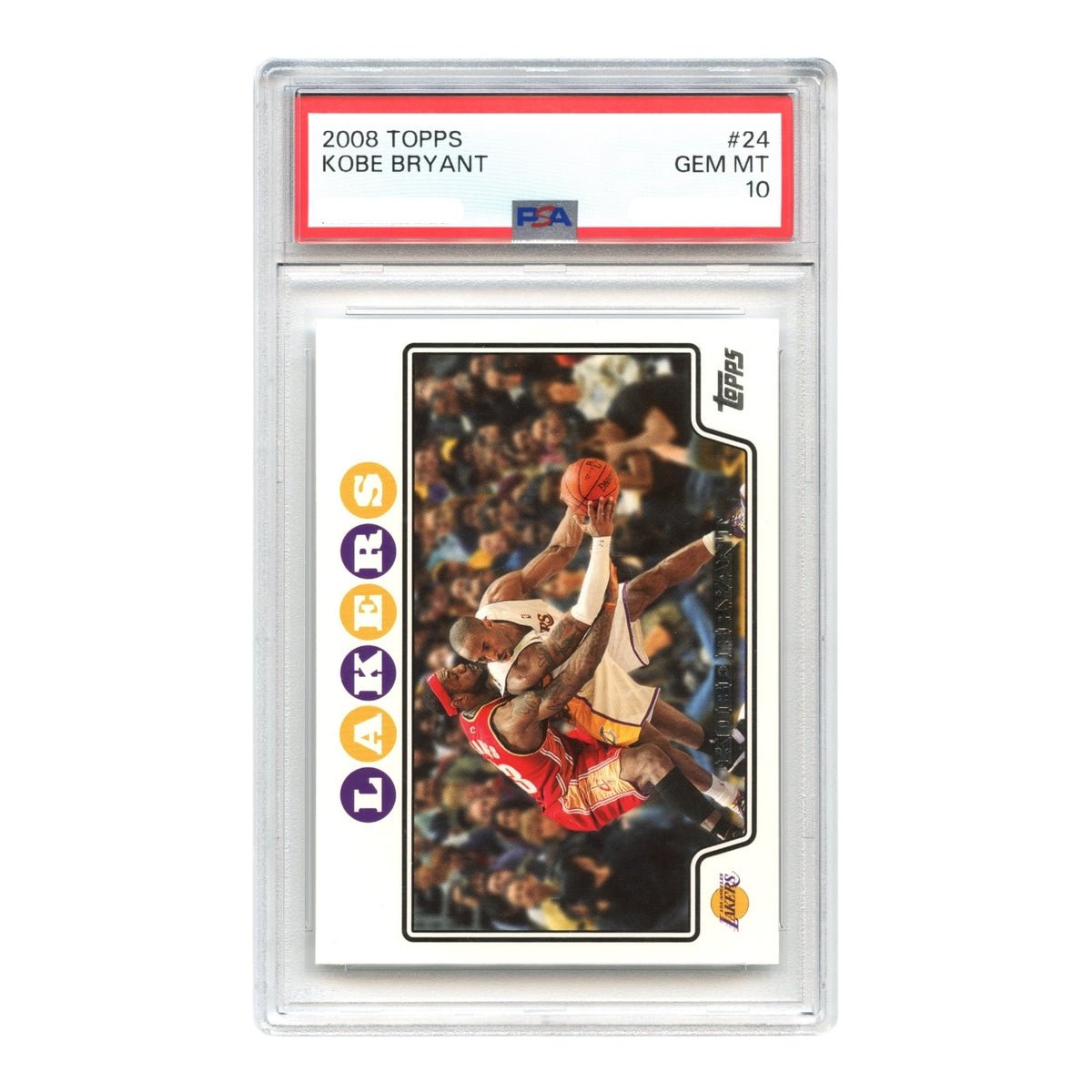 Kobe Bryant 2008 Topps Lakers #24 PSA 10