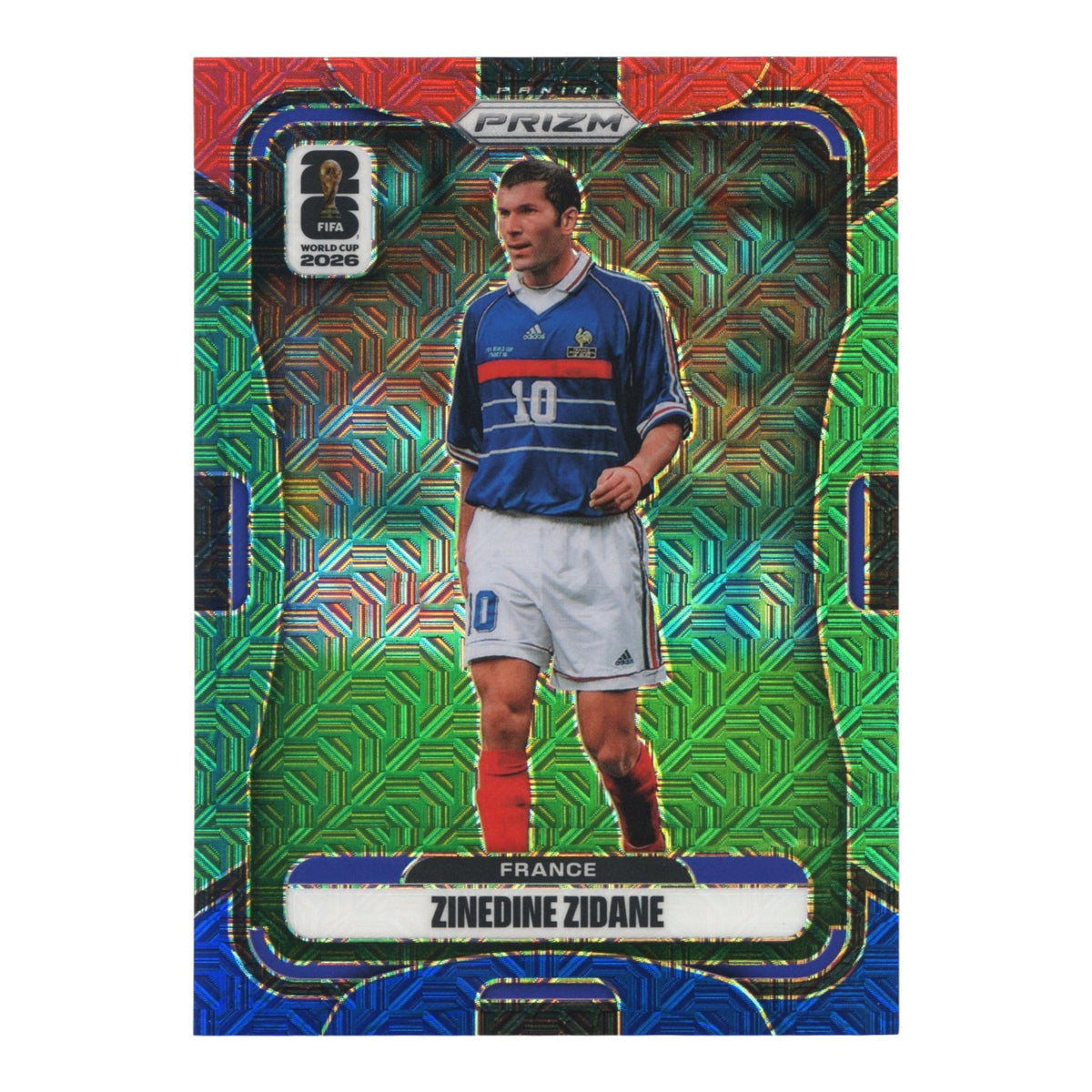 Zinedine Zidane 2026 Panini Prizm FIFA World Cup Green/Red/Blue Prizm #42