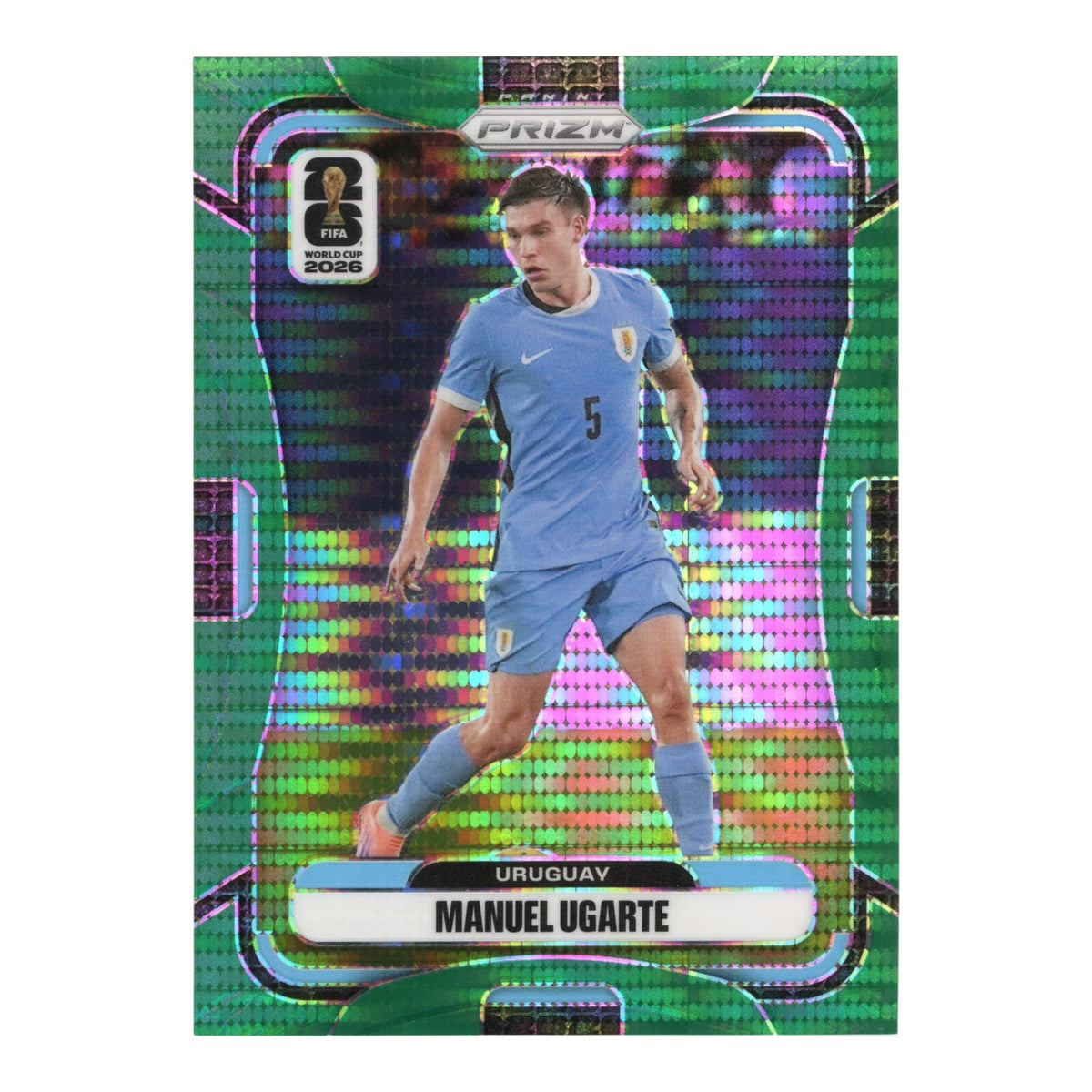 Manuel Ugarte 2026 Panini Prizm FIFA World Cup Green Pulsar 2/5 #124