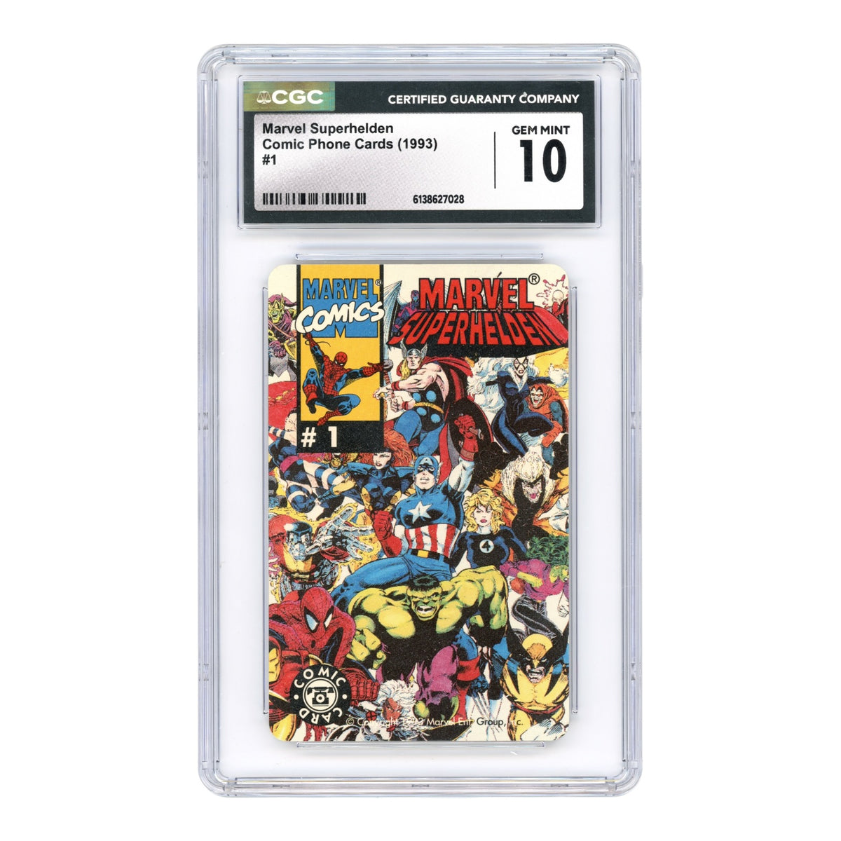 1993 Marvel Superhelden Comic Phone Cards #1 CGC 10