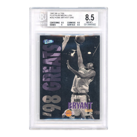 Kobe Bryant Gre 1997-98 Ultra Platinum Medallion 096/100 #252 BGS 8.5