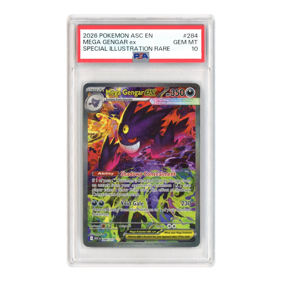 Mega Gengar ex 2026 Pokemon English ASC #284 PSA 10