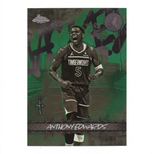Anthony Edwards 2026 Topps Chrome X Jack Cactus Green 66/99 #JU-20