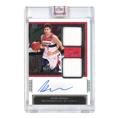 Deni Avdija 2020-21 Panini One & One Rookie Dual Jersey Auto 65/99 #RDJ-DAV