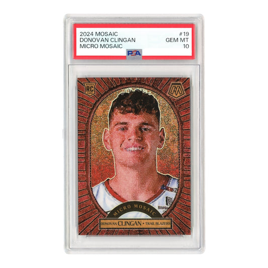 Donovan Clingan 2024 Panini Mosaic Micro Mosaic Rookie RC #19 PSA 10