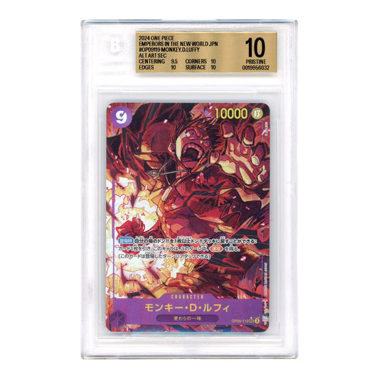 Monkey D. Luffy 2024 One Piece Japanese OP09 #119 BGS Pristine 10
