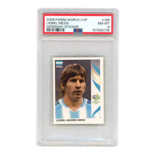 Lionel Messi 2026 Panini World Cup Sticker #185 PSA 8