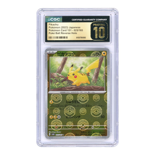 Pikachu 2023 Pokemon Japanese Sv2a Poke Ball Reverse Holo #025 CGC Pristine 10