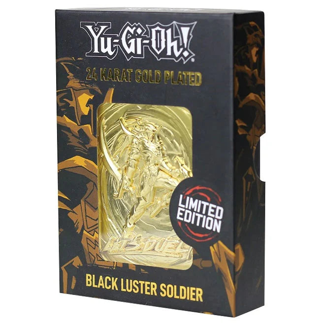 Konami Yu Gi Oh! Black Luster Soldier Limited Edition 24 Karat Gold Plated Metal Card with Display Stand (Limited to 5000)