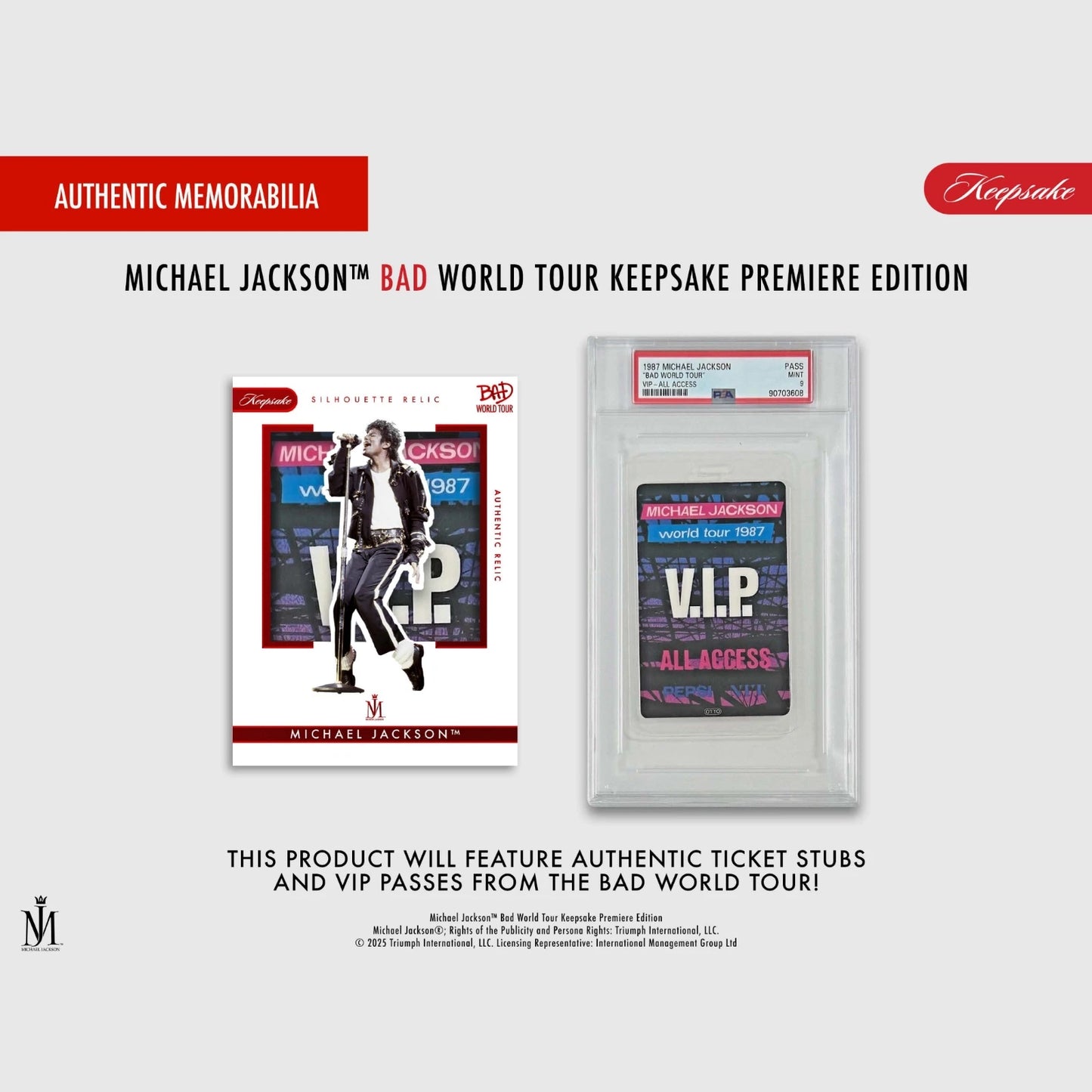 2025 Keepsake Michael Jackson Bad World Tour Breaker Box