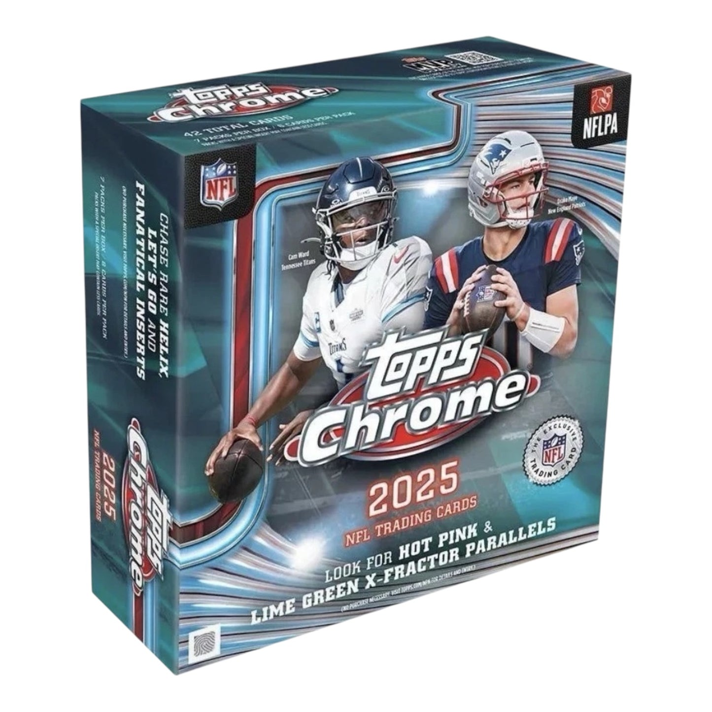 2025 Topps NFL Chrome Football Trading Cards Mega Box
