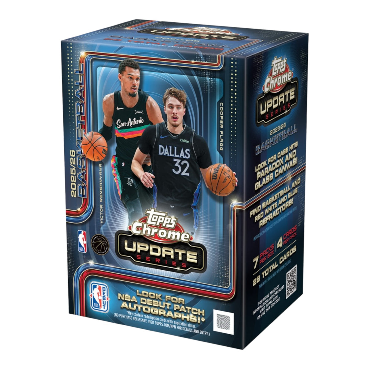 2025-26 Topps Chrome Basketball Update Series Value Box