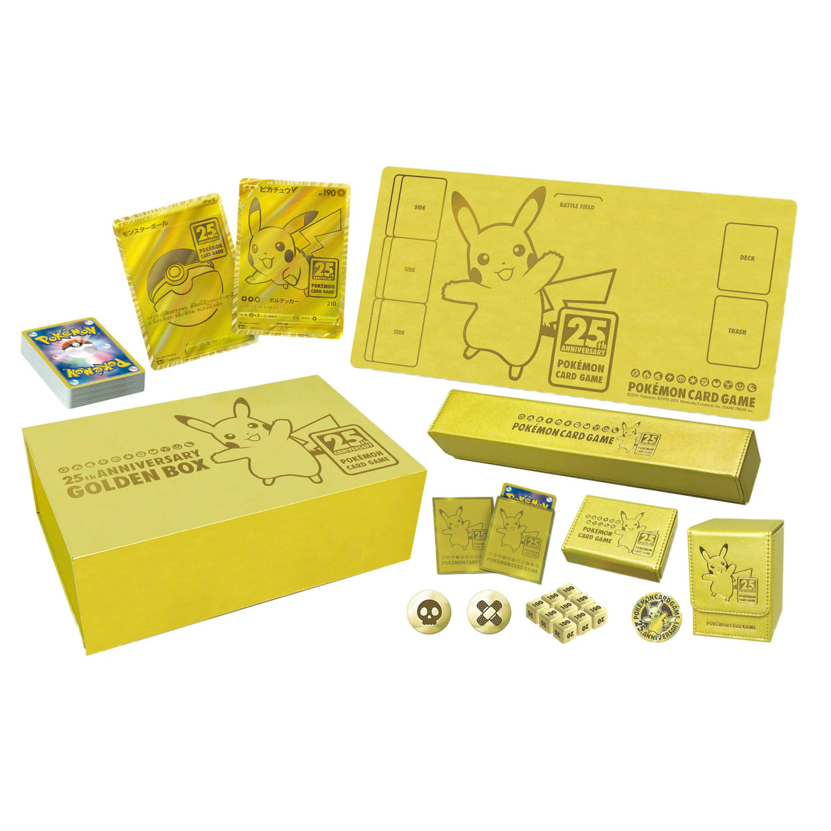 pokemon japanese 25th anniversary cards 2021 Golden Box – Yamacardo this collection is a PTCGO Code Cards - Print Size:Premium - 18
